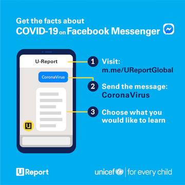 U-Report, COVID-19, Chat Bot, Facebook Messenger