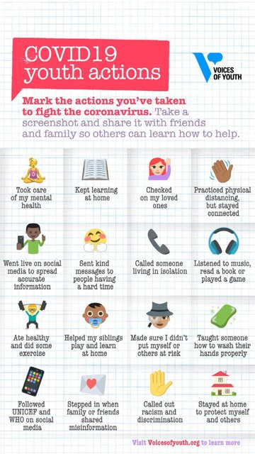 Mark the actions you've taken to fight coronavirus!